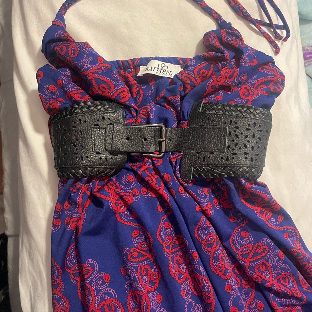 Vintage Kat Von D size XS Galleon maxi dress